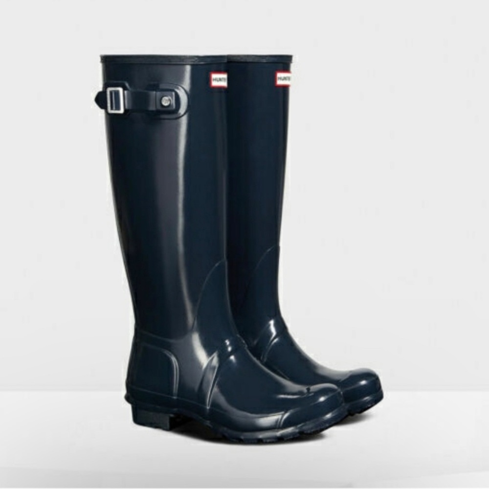 NWT HUNTER Original Back Adjustable Gloss Ladies Melody Rain boots